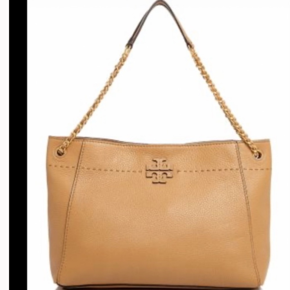 Tory Burch McGraw Chain Slouchy Leather Tote Bag - Picture 9 of 13